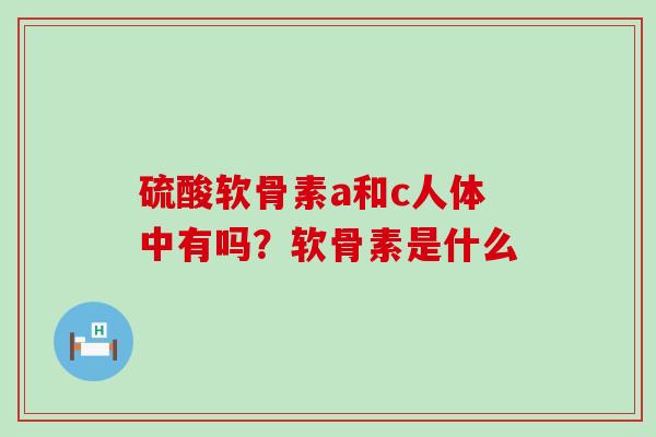 硫酸软骨素a和c人体中有吗？软骨素是什么