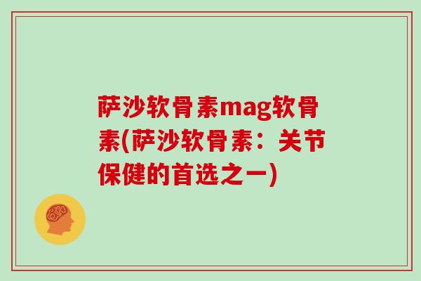 萨沙软骨素mag软骨素(萨沙软骨素：关节保健的首选之一)
