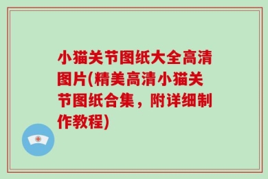 小猫关节图纸大全高清图片(精美高清小猫关节图纸合集，附详细制作教程)