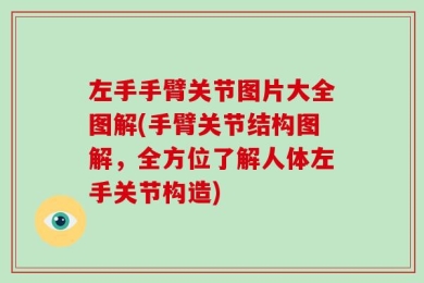 左手手臂关节图片大全图解(手臂关节结构图解，全方位了解人体左手关节构造)