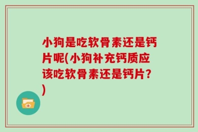 小狗是吃软骨素还是钙片呢(小狗补充钙质应该吃软骨素还是钙片？)