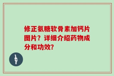 修正氨糖软骨素加钙片图片？详细介绍药物成分和功效？