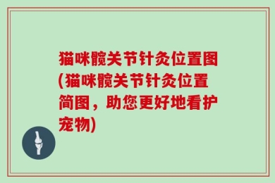 猫咪髋关节针灸位置图(猫咪髋关节针灸位置简图，助您更好地看护宠物)