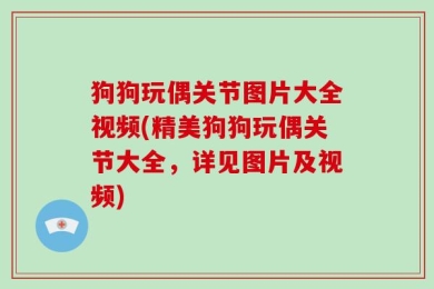 狗狗玩偶关节图片大全视频(精美狗狗玩偶关节大全，详见图片及视频)