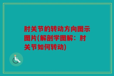 肘关节的转动方向图示图片(解剖学图解：肘关节如何转动)