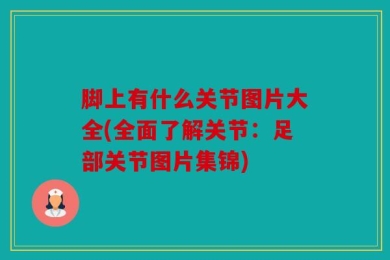 脚上有什么关节图片大全(全面了解关节：足部关节图片集锦)
