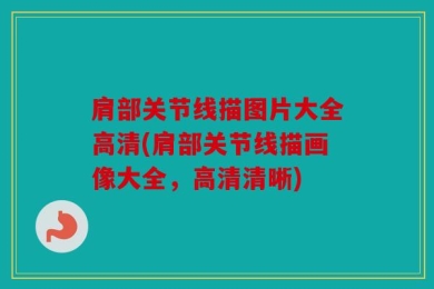 肩部关节线描图片大全高清(肩部关节线描画像大全，高清清晰)