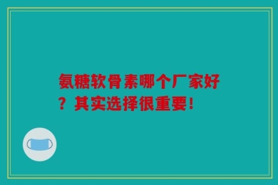 氨糖软骨素哪个厂家好？其实选择很重要！