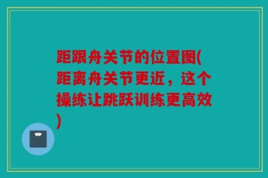 距跟舟关节的位置图(距离舟关节更近，这个操练让跳跃训练更高效)