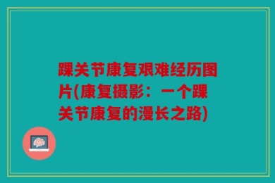 踝关节康复艰难经历图片(康复摄影：一个踝关节康复的漫长之路)