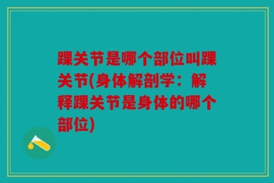踝关节是哪个部位叫踝关节(身体解剖学：解释踝关节是身体的哪个部位)