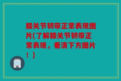 膝关节韧带正常表现图片(了解膝关节韧带正常表现，看清下方图片！)