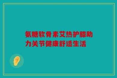 氨糖软骨素艾热护膝助力关节健康舒适生活