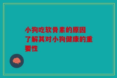 小狗吃软骨素的原因 了解其对小狗健康的重要性