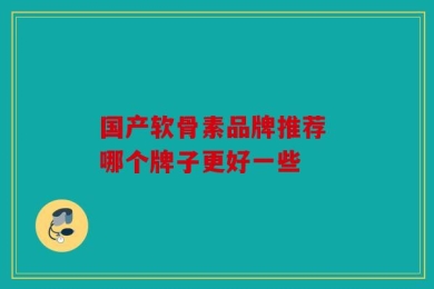 国产软骨素品牌推荐 哪个牌子更好一些