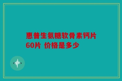 惠普生氨糖软骨素钙片60片 价格是多少