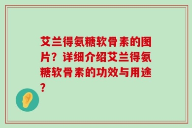艾兰得氨糖软骨素的图片？详细介绍艾兰得氨糖软骨素的功效与用途？