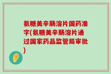 氨糖美辛肠溶片国药准字(氨糖美辛肠溶片通过国家药品监管局审批)