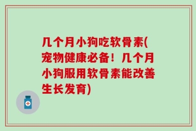 几个月小狗吃软骨素(宠物健康必备！几个月小狗服用软骨素能改善生长发育)