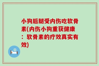 小狗后腿受内伤吃软骨素(内伤小狗重获健康：软骨素的疗效真实有效)