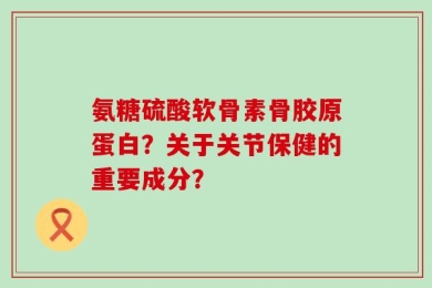 氨糖硫酸软骨素骨胶原蛋白？关于关节保健的重要成分？