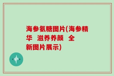 海参氨糖图片(海参精华  滋养养颜  全新图片展示)