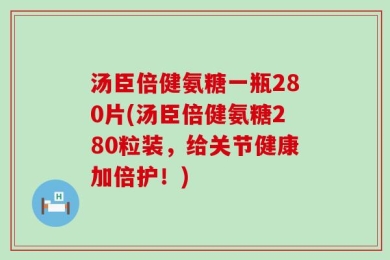 汤臣倍健氨糖一瓶280片(汤臣倍健氨糖280粒装，给关节健康加倍护！)