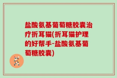 盐酸氨基葡萄糖胶囊治疗折耳猫(折耳猫护理的好帮手-盐酸氨基葡萄糖胶囊)