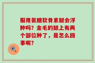 服用氨糖软骨素腿会浮肿吗？金毛的腿上有两个部位肿了，是怎么回事呢？