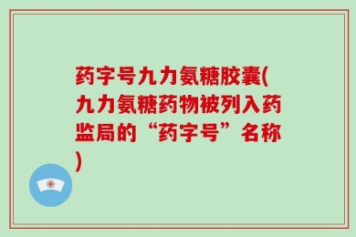 药字号九力氨糖胶囊(九力氨糖药物被列入药监局的“药字号”名称)
