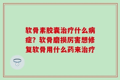 软骨素胶囊治疗什么病症？软骨磨损厉害想修复软骨用什么药来治疗