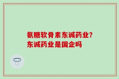 氨糖软骨素东诚药业？东诚药业是国企吗
