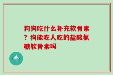 狗狗吃什么补充软骨素？狗能吃人吃的盐酸氨糖软骨素吗