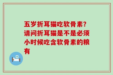 五岁折耳猫吃软骨素？请问折耳猫是不是必须小时候吃含软骨素的粮有