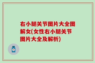 右小腿关节图片大全图解女(女性右小腿关节图片大全及解析)
