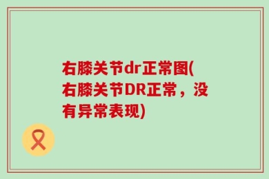右膝关节dr正常图(右膝关节DR正常，没有异常表现)