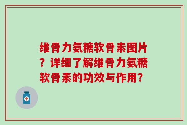 维骨力氨糖软骨素图片？详细了解维骨力氨糖软骨素的功效与作用？