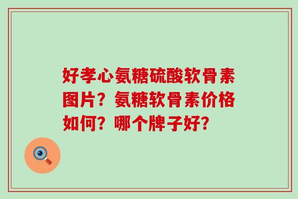 好孝心氨糖硫酸软骨素图片？氨糖软骨素价格如何？哪个牌子好？