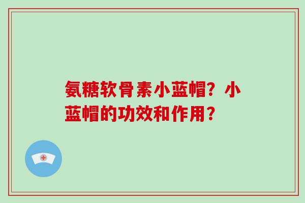氨糖软骨素小蓝帽?小蓝帽的功效和作用? 氨糖软骨素小蓝帽?小蓝帽的功效和作用?
