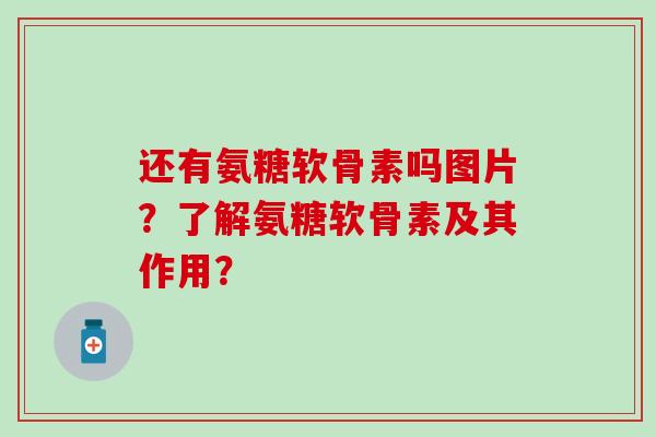还有氨糖软骨素吗图片?了解氨糖软骨素及其作用? 还有氨糖软骨素吗图片?了解氨糖软骨素及其作用?
