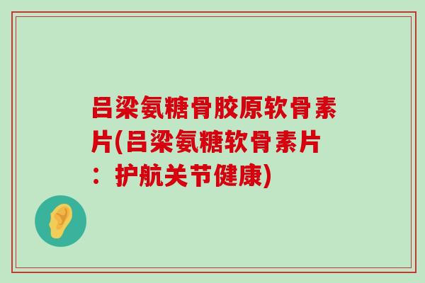 吕梁氨糖骨胶原软骨素片(吕梁氨糖软骨素片:护航关节健康) 吕梁氨糖骨胶原软骨素片(吕梁氨糖软骨素片:护航关节健康)