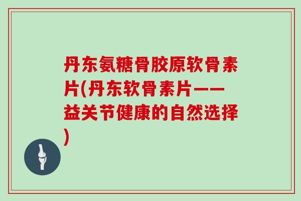 丹东氨糖骨胶原软骨素片(丹东软骨素片——益关节健康的自然选择)