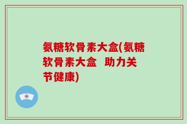 氨糖软骨素大盒(氨糖软骨素大盒  助力关节健康)
