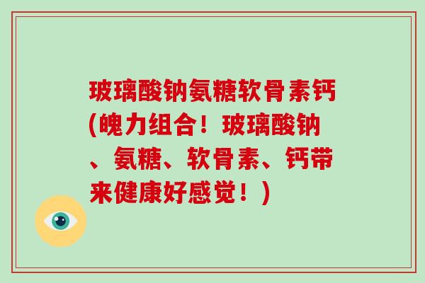 玻璃酸钠氨糖软骨素钙(魄力组合!玻璃酸钠、氨糖、软骨素、钙带来健康好感觉!) 玻璃酸钠氨糖软骨素钙(魄力组合!玻璃酸钠、氨糖、软骨素、钙带来健康好感觉!)