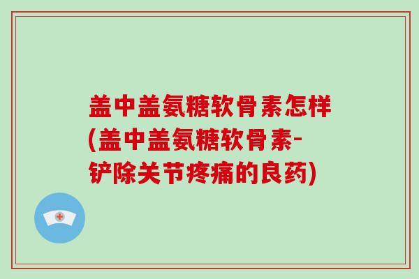 盖中盖氨糖软骨素怎样(盖中盖氨糖软骨素-铲除关节的良药)