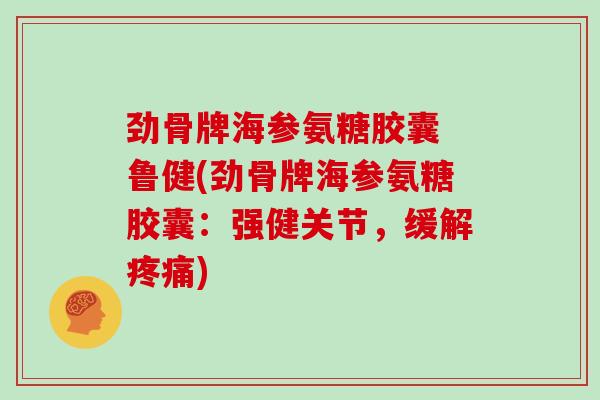 劲骨牌海参氨糖胶囊 鲁健(劲骨牌海参氨糖胶囊:强健关节,缓解) 劲骨牌海参氨糖胶囊 鲁健(劲骨牌海参氨糖胶囊:强健关节,缓解)