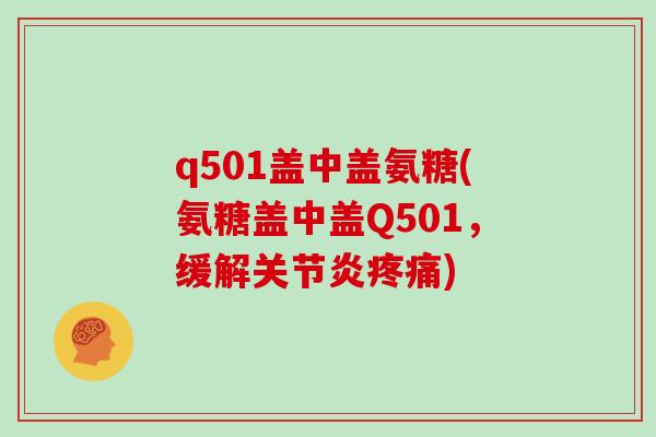 q501盖中盖氨糖(氨糖盖中盖Q501,缓解) q501盖中盖氨糖(氨糖盖中盖Q501,缓解)