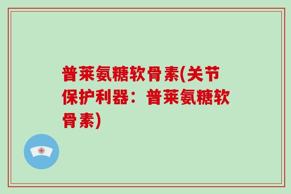 普莱氨糖软骨素(关节保护利器：普莱氨糖软骨素)