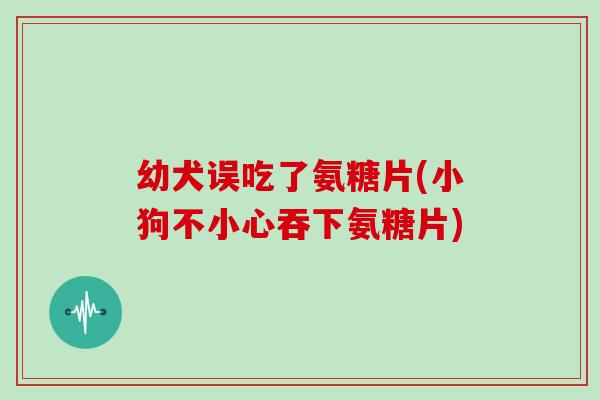 幼犬误吃了氨糖片(小狗不小心吞下氨糖片) 幼犬误吃了氨糖片(小狗不小心吞下氨糖片)