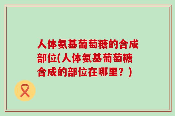 人体氨基葡萄糖的合成部位(人体氨基葡萄糖合成的部位在哪里？)